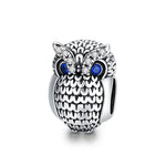Perles Hibou en Argent Sterling S925 Accessoires DIY pour Bracelet Collier, SCC1607