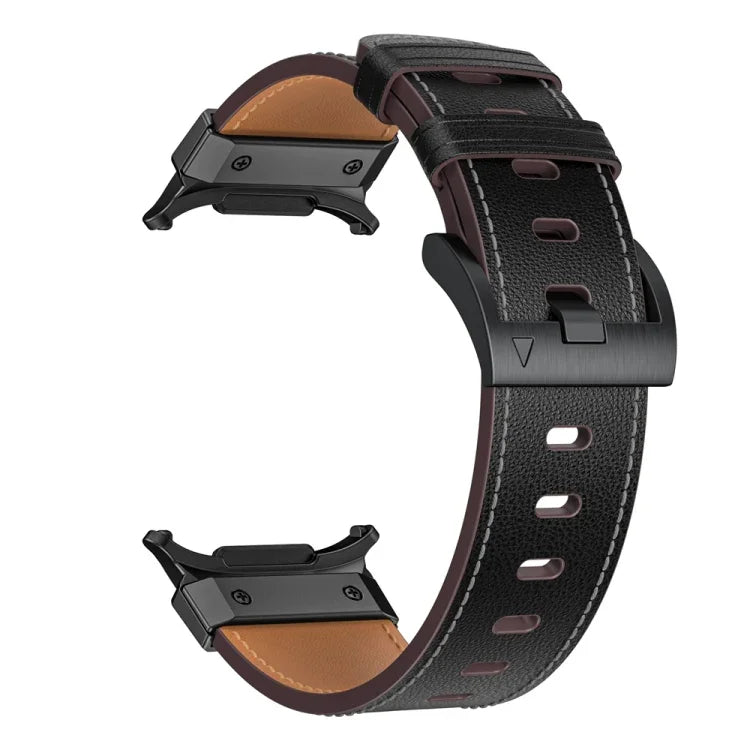 Bracelet de montre en cuir style Mecha, pour Samsung Galaxy Watch Ultra 47mm / Ultra 2025