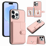 Étui de téléphone antivol RFID avec pochette pour cartes à bouton, Pour iPhone 17 Pro Max, Pour iPhone 17 Pro, Pour iPhone 17, Pour iPhone Air, Pour iPhone 16 Pro Max, Pour iPhone 16 Pro, Pour iPhone 16 Plus, Pour iPhone 16