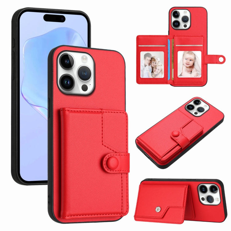 Étui de téléphone antivol RFID avec pochette pour cartes à bouton, Pour iPhone 17 Pro Max, Pour iPhone 17 Pro, Pour iPhone 17, Pour iPhone Air, Pour iPhone 16 Pro Max, Pour iPhone 16 Pro, Pour iPhone 16 Plus, Pour iPhone 16