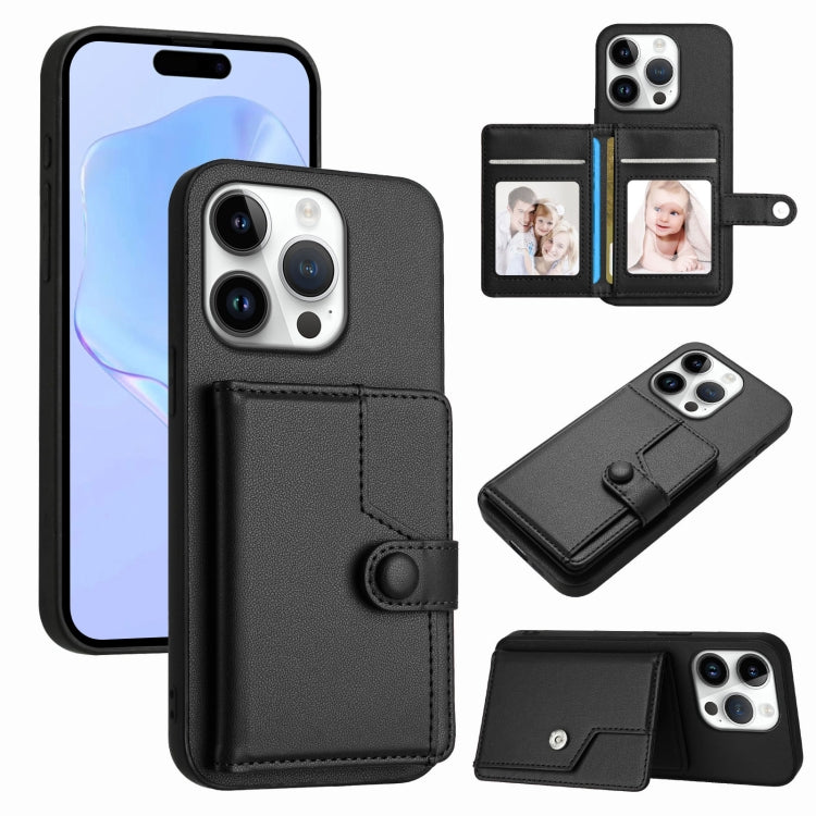 Étui de téléphone antivol RFID avec pochette pour cartes à bouton, Pour iPhone 17 Pro Max, Pour iPhone 17 Pro, Pour iPhone 17, Pour iPhone Air, Pour iPhone 16 Pro Max, Pour iPhone 16 Pro, Pour iPhone 16 Plus, Pour iPhone 16