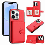 Étui de téléphone antivol RFID avec pochette pour cartes à bouton, Pour iPhone 17 Pro Max, Pour iPhone 17 Pro, Pour iPhone 17, Pour iPhone Air, Pour iPhone 16 Pro Max, Pour iPhone 16 Pro, Pour iPhone 16 Plus, Pour iPhone 16