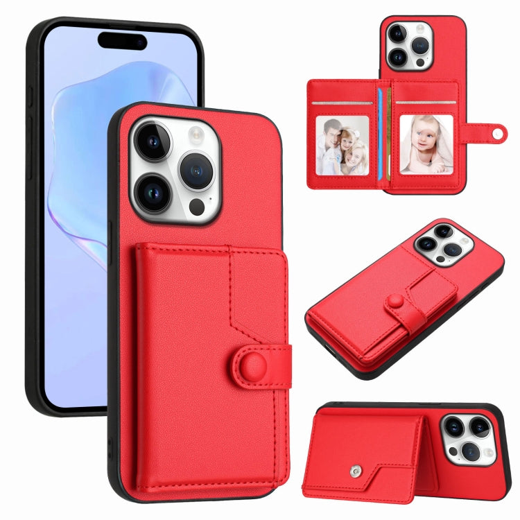 Étui de téléphone antivol RFID avec pochette pour cartes à bouton, Pour iPhone 17 Pro Max, Pour iPhone 17 Pro, Pour iPhone 17, Pour iPhone Air, Pour iPhone 16 Pro Max, Pour iPhone 16 Pro, Pour iPhone 16 Plus, Pour iPhone 16