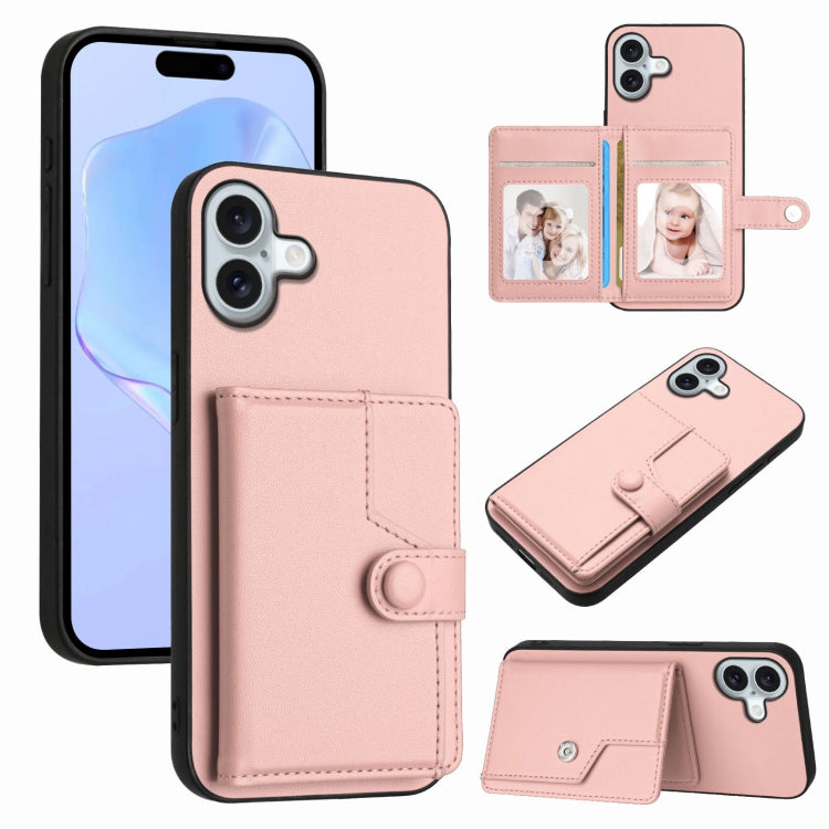 Étui de téléphone antivol RFID avec pochette pour cartes à bouton, Pour iPhone 17 Pro Max, Pour iPhone 17 Pro, Pour iPhone 17, Pour iPhone Air, Pour iPhone 16 Pro Max, Pour iPhone 16 Pro, Pour iPhone 16 Plus, Pour iPhone 16