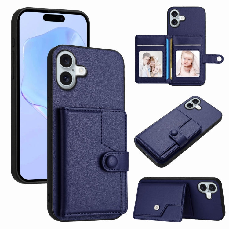 Étui de téléphone antivol RFID avec pochette pour cartes à bouton, Pour iPhone 17 Pro Max, Pour iPhone 17 Pro, Pour iPhone 17, Pour iPhone Air, Pour iPhone 16 Pro Max, Pour iPhone 16 Pro, Pour iPhone 16 Plus, Pour iPhone 16