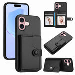 Étui de téléphone antivol RFID avec pochette pour cartes à bouton, Pour iPhone 17 Pro Max, Pour iPhone 17 Pro, Pour iPhone 17, Pour iPhone Air, Pour iPhone 16 Pro Max, Pour iPhone 16 Pro, Pour iPhone 16 Plus, Pour iPhone 16
