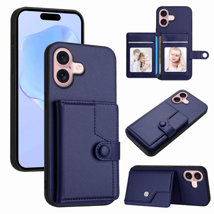 Étui de téléphone antivol RFID avec pochette pour cartes à bouton, Pour iPhone 17 Pro Max, Pour iPhone 17 Pro, Pour iPhone 17, Pour iPhone Air, Pour iPhone 16 Pro Max, Pour iPhone 16 Pro, Pour iPhone 16 Plus, Pour iPhone 16