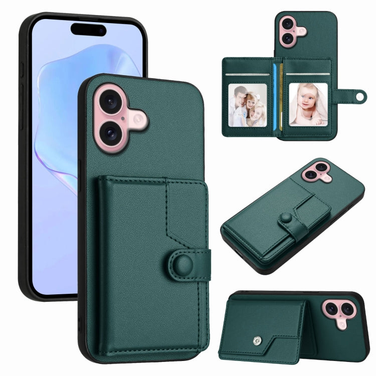 Étui de téléphone antivol RFID avec pochette pour cartes à bouton, Pour iPhone 17 Pro Max, Pour iPhone 17 Pro, Pour iPhone 17, Pour iPhone Air, Pour iPhone 16 Pro Max, Pour iPhone 16 Pro, Pour iPhone 16 Plus, Pour iPhone 16