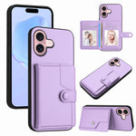 Étui de téléphone antivol RFID avec pochette pour cartes à bouton, Pour iPhone 17 Pro Max, Pour iPhone 17 Pro, Pour iPhone 17, Pour iPhone Air, Pour iPhone 16 Pro Max, Pour iPhone 16 Pro, Pour iPhone 16 Plus, Pour iPhone 16