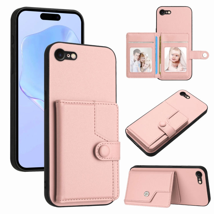 Étui portefeuille antivol RFID avec bouton, pour iPhone SE 2022 / 2020, pour iPhone 13 Pro Max, pour iPhone 13 Pro, pour iPhone 13, pour iPhone 13 mini, pour iPhone 12, pour iPhone 12 Pro Max, pour iPhone 12 Pro