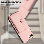 Étui portefeuille antivol RFID avec bouton, pour iPhone SE 2022 / 2020, pour iPhone 13 Pro Max, pour iPhone 13 Pro, pour iPhone 13, pour iPhone 13 mini, pour iPhone 12, pour iPhone 12 Pro Max, pour iPhone 12 Pro