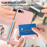 Étui portefeuille antivol RFID avec bouton, pour iPhone SE 2022 / 2020, pour iPhone 13 Pro Max, pour iPhone 13 Pro, pour iPhone 13, pour iPhone 13 mini, pour iPhone 12, pour iPhone 12 Pro Max, pour iPhone 12 Pro