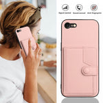 Étui portefeuille antivol RFID avec bouton, pour iPhone SE 2022 / 2020, pour iPhone 13 Pro Max, pour iPhone 13 Pro, pour iPhone 13, pour iPhone 13 mini, pour iPhone 12, pour iPhone 12 Pro Max, pour iPhone 12 Pro