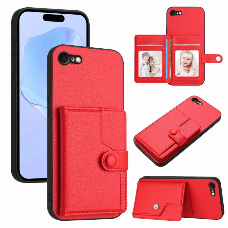 Étui portefeuille antivol RFID avec bouton, pour iPhone SE 2022 / 2020, pour iPhone 13 Pro Max, pour iPhone 13 Pro, pour iPhone 13, pour iPhone 13 mini, pour iPhone 12, pour iPhone 12 Pro Max, pour iPhone 12 Pro