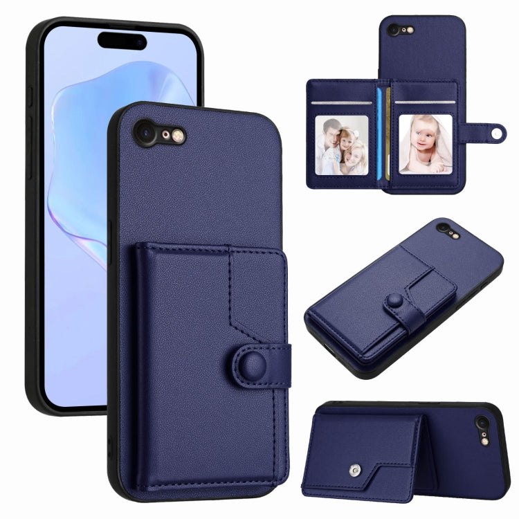 Étui portefeuille antivol RFID avec bouton, pour iPhone SE 2022 / 2020, pour iPhone 13 Pro Max, pour iPhone 13 Pro, pour iPhone 13, pour iPhone 13 mini, pour iPhone 12, pour iPhone 12 Pro Max, pour iPhone 12 Pro