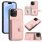 Étui portefeuille antivol RFID avec bouton, pour iPhone SE 2022 / 2020, pour iPhone 13 Pro Max, pour iPhone 13 Pro, pour iPhone 13, pour iPhone 13 mini, pour iPhone 12, pour iPhone 12 Pro Max, pour iPhone 12 Pro