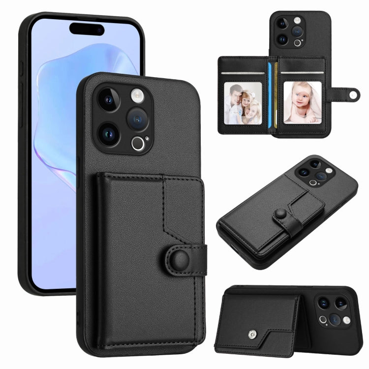 Étui portefeuille antivol RFID avec bouton, pour iPhone SE 2022 / 2020, pour iPhone 13 Pro Max, pour iPhone 13 Pro, pour iPhone 13, pour iPhone 13 mini, pour iPhone 12, pour iPhone 12 Pro Max, pour iPhone 12 Pro