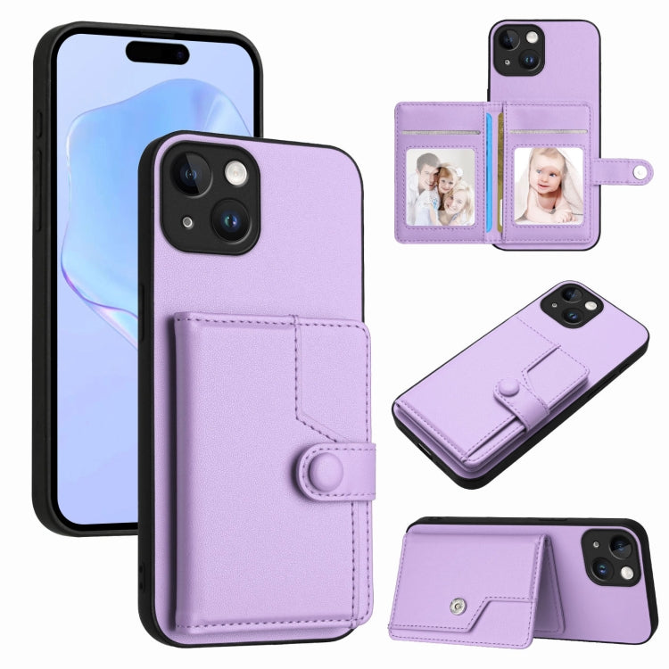 Étui portefeuille antivol RFID avec bouton, pour iPhone SE 2022 / 2020, pour iPhone 13 Pro Max, pour iPhone 13 Pro, pour iPhone 13, pour iPhone 13 mini, pour iPhone 12, pour iPhone 12 Pro Max, pour iPhone 12 Pro
