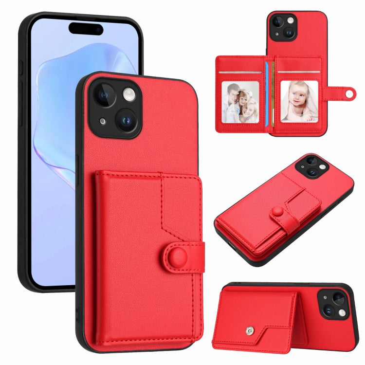 Étui portefeuille antivol RFID avec bouton, pour iPhone SE 2022 / 2020, pour iPhone 13 Pro Max, pour iPhone 13 Pro, pour iPhone 13, pour iPhone 13 mini, pour iPhone 12, pour iPhone 12 Pro Max, pour iPhone 12 Pro