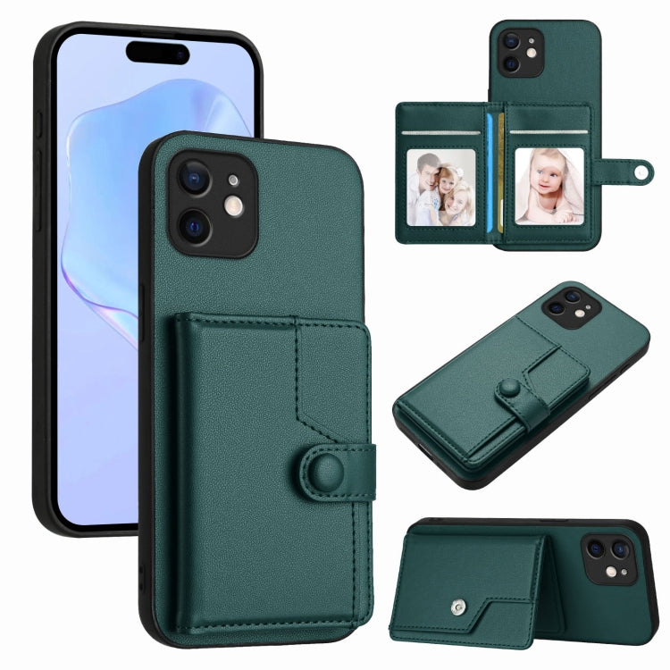 Étui portefeuille antivol RFID avec bouton, pour iPhone SE 2022 / 2020, pour iPhone 13 Pro Max, pour iPhone 13 Pro, pour iPhone 13, pour iPhone 13 mini, pour iPhone 12, pour iPhone 12 Pro Max, pour iPhone 12 Pro