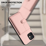 Étui de téléphone antivol RFID avec bouton, pour iPhone 12 mini, pour iPhone 11 Pro Max, pour iPhone 11, pour iPhone 11 Pro, pour iPhone XS / X, pour iPhone XR, pour iPhone XS Max, pour iPhone 8 Plus / 7 Plus