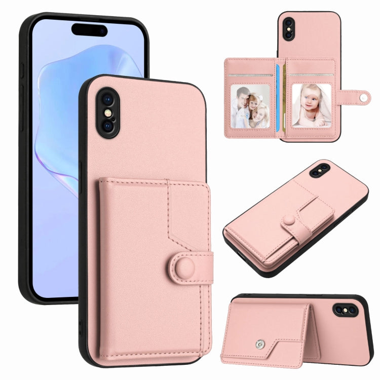 Étui de téléphone antivol RFID avec bouton, pour iPhone 12 mini, pour iPhone 11 Pro Max, pour iPhone 11, pour iPhone 11 Pro, pour iPhone XS / X, pour iPhone XR, pour iPhone XS Max, pour iPhone 8 Plus / 7 Plus