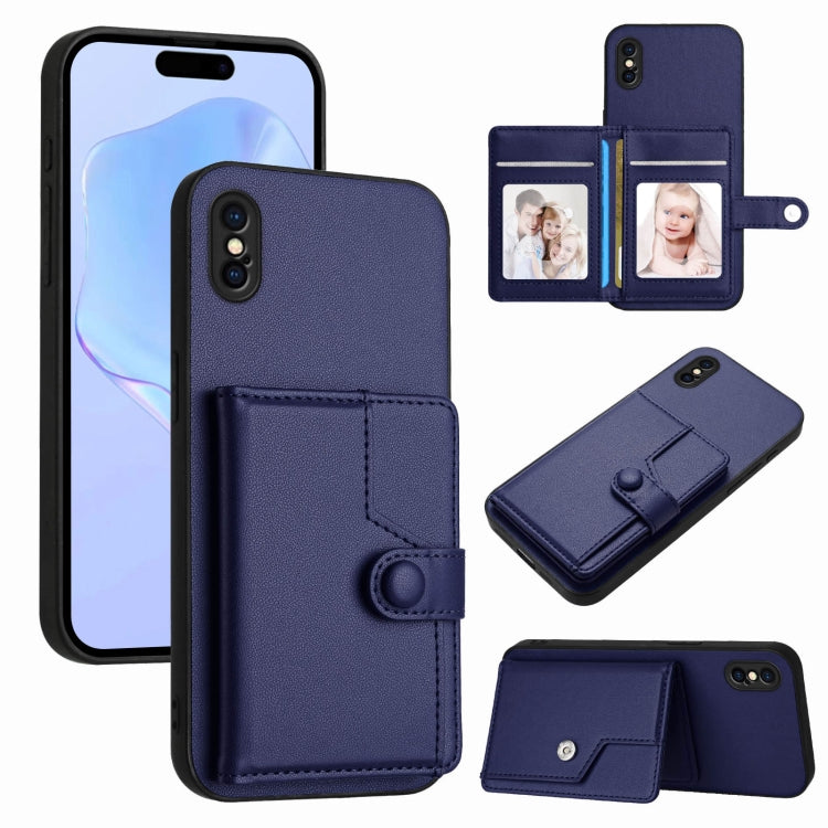 Étui de téléphone antivol RFID avec bouton, pour iPhone 12 mini, pour iPhone 11 Pro Max, pour iPhone 11, pour iPhone 11 Pro, pour iPhone XS / X, pour iPhone XR, pour iPhone XS Max, pour iPhone 8 Plus / 7 Plus