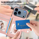 Étui de téléphone antivol RFID avec pochette pour cartes à bouton, Pour iPhone 17 Pro Max, Pour iPhone 17 Pro, Pour iPhone 17, Pour iPhone Air, Pour iPhone 16 Pro Max, Pour iPhone 16 Pro, Pour iPhone 16 Plus, Pour iPhone 16
