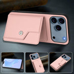 Étui de téléphone antivol RFID avec pochette pour cartes à bouton, Pour iPhone 17 Pro Max, Pour iPhone 17 Pro, Pour iPhone 17, Pour iPhone Air, Pour iPhone 16 Pro Max, Pour iPhone 16 Pro, Pour iPhone 16 Plus, Pour iPhone 16