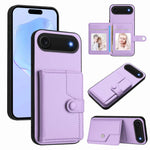 Étui de téléphone antivol RFID avec pochette pour cartes à bouton, Pour iPhone 17 Pro Max, Pour iPhone 17 Pro, Pour iPhone 17, Pour iPhone Air, Pour iPhone 16 Pro Max, Pour iPhone 16 Pro, Pour iPhone 16 Plus, Pour iPhone 16