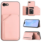 Étui de téléphone à quatre fentes pour cartes avec dragonne, toucher doux, pour iPhone 7 / 8 / SE 2020 2022, pour iPhone 13 Pro Max, pour iPhone 13 Pro, pour iPhone 13, pour iPhone 13 mini, pour iPhone 12, pour iPhone 12 Pro Max, pour iPhone 12 Pro