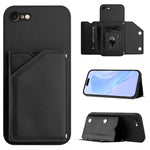 Étui de téléphone à quatre fentes pour cartes avec dragonne, toucher doux, pour iPhone 7 / 8 / SE 2020 2022, pour iPhone 13 Pro Max, pour iPhone 13 Pro, pour iPhone 13, pour iPhone 13 mini, pour iPhone 12, pour iPhone 12 Pro Max, pour iPhone 12 Pro