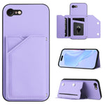 Étui de téléphone à quatre fentes pour cartes avec dragonne, toucher doux, pour iPhone 7 / 8 / SE 2020 2022, pour iPhone 13 Pro Max, pour iPhone 13 Pro, pour iPhone 13, pour iPhone 13 mini, pour iPhone 12, pour iPhone 12 Pro Max, pour iPhone 12 Pro