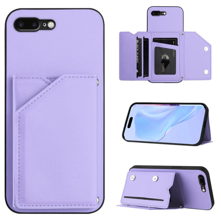 Étui de téléphone à quatre emplacements pour cartes avec dragonne, toucher agréable, pour iPhone 12 mini, pour iPhone 11 Pro Max, pour iPhone 11, pour iPhone 11 Pro, pour iPhone X / XS, pour iPhone XR, pour iPhone XS Max, pour iPhone 7 Plus / 8 Plus