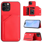 Étui de téléphone à quatre emplacements pour cartes avec dragonne, toucher agréable, pour iPhone 12 mini, pour iPhone 11 Pro Max, pour iPhone 11, pour iPhone 11 Pro, pour iPhone X / XS, pour iPhone XR, pour iPhone XS Max, pour iPhone 7 Plus / 8 Plus
