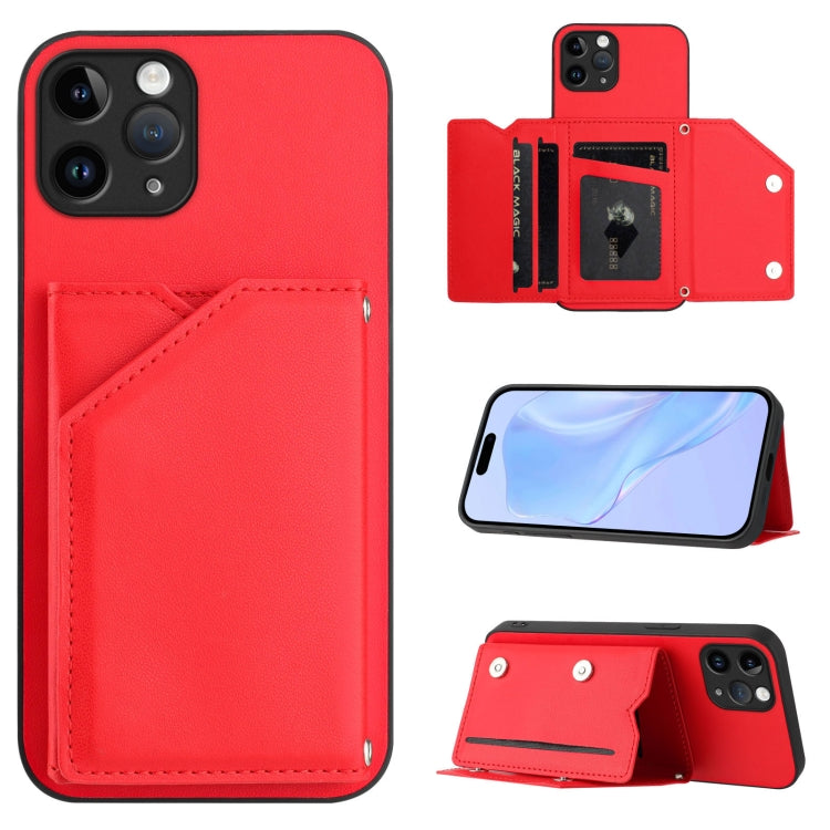 Étui de téléphone à quatre emplacements pour cartes avec dragonne, toucher agréable, pour iPhone 12 mini, pour iPhone 11 Pro Max, pour iPhone 11, pour iPhone 11 Pro, pour iPhone X / XS, pour iPhone XR, pour iPhone XS Max, pour iPhone 7 Plus / 8 Plus