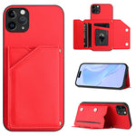 Étui de téléphone à quatre emplacements pour cartes avec dragonne, toucher agréable, pour iPhone 12 mini, pour iPhone 11 Pro Max, pour iPhone 11, pour iPhone 11 Pro, pour iPhone X / XS, pour iPhone XR, pour iPhone XS Max, pour iPhone 7 Plus / 8 Plus
