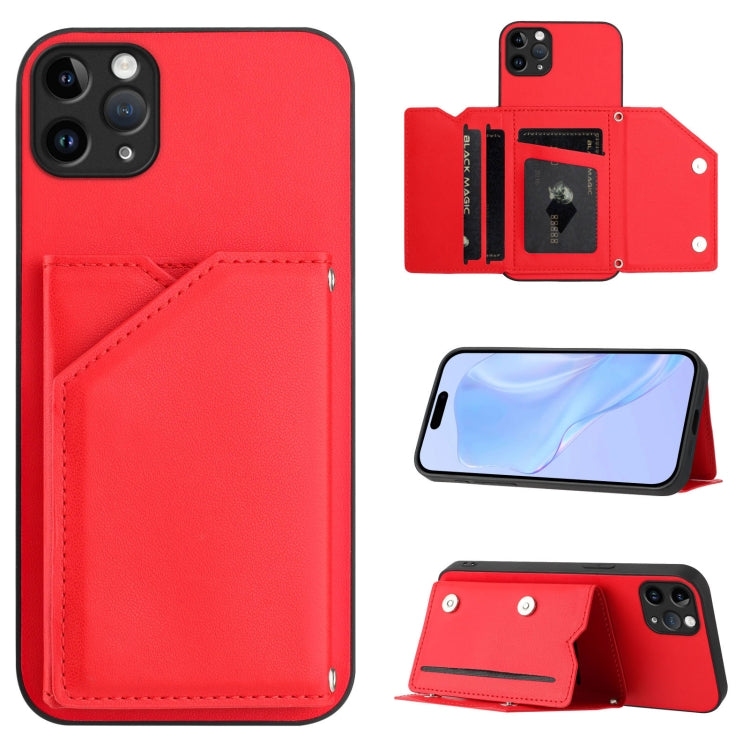 Étui de téléphone à quatre emplacements pour cartes avec dragonne, toucher agréable, pour iPhone 12 mini, pour iPhone 11 Pro Max, pour iPhone 11, pour iPhone 11 Pro, pour iPhone X / XS, pour iPhone XR, pour iPhone XS Max, pour iPhone 7 Plus / 8 Plus