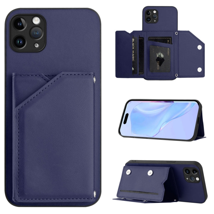 Étui de téléphone à quatre emplacements pour cartes avec dragonne, toucher agréable, pour iPhone 12 mini, pour iPhone 11 Pro Max, pour iPhone 11, pour iPhone 11 Pro, pour iPhone X / XS, pour iPhone XR, pour iPhone XS Max, pour iPhone 7 Plus / 8 Plus