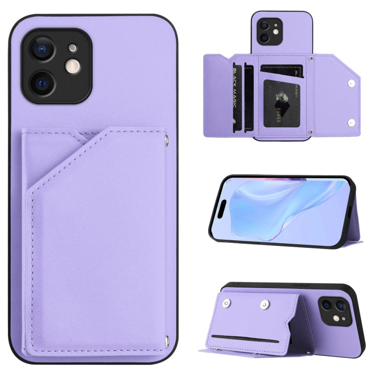 Étui de téléphone à quatre fentes pour cartes avec dragonne, toucher doux, pour iPhone 7 / 8 / SE 2020 2022, pour iPhone 13 Pro Max, pour iPhone 13 Pro, pour iPhone 13, pour iPhone 13 mini, pour iPhone 12, pour iPhone 12 Pro Max, pour iPhone 12 Pro