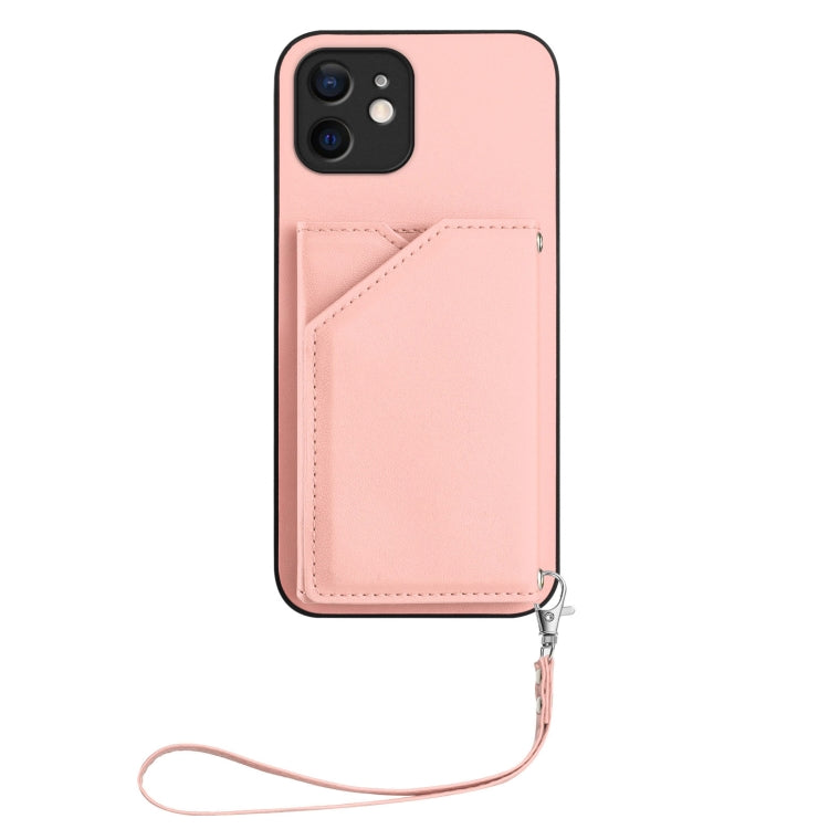 Étui de téléphone à quatre emplacements pour cartes avec dragonne, toucher agréable, pour iPhone 12 mini, pour iPhone 11 Pro Max, pour iPhone 11, pour iPhone 11 Pro, pour iPhone X / XS, pour iPhone XR, pour iPhone XS Max, pour iPhone 7 Plus / 8 Plus