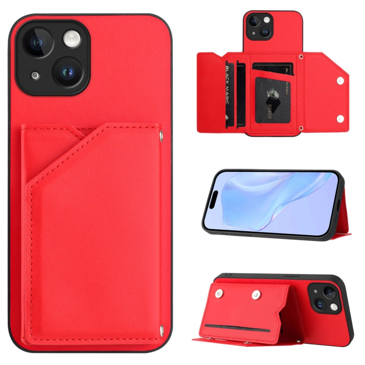 Étui de téléphone à quatre fentes pour cartes avec dragonne, toucher doux, pour iPhone 7 / 8 / SE 2020 2022, pour iPhone 13 Pro Max, pour iPhone 13 Pro, pour iPhone 13, pour iPhone 13 mini, pour iPhone 12, pour iPhone 12 Pro Max, pour iPhone 12 Pro