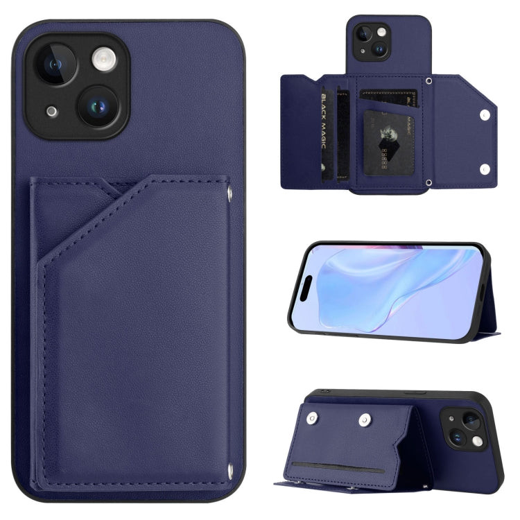 Étui de téléphone à quatre fentes pour cartes avec dragonne, toucher doux, pour iPhone 7 / 8 / SE 2020 2022, pour iPhone 13 Pro Max, pour iPhone 13 Pro, pour iPhone 13, pour iPhone 13 mini, pour iPhone 12, pour iPhone 12 Pro Max, pour iPhone 12 Pro