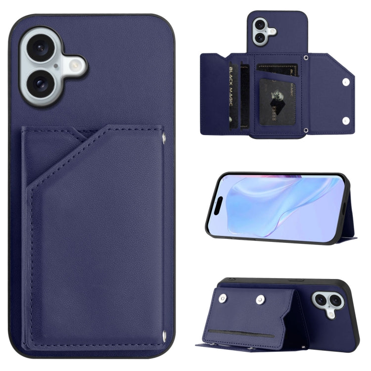 Étui de téléphone à quatre emplacements pour cartes avec dragonne, toucher agréable, pour iPhone 17 Pro Max, pour iPhone 17 Pro, pour iPhone 17, pour iPhone Air, pour iPhone 16 Pro Max, pour iPhone 16 Pro, pour iPhone 16 Plus, pour iPhone 16