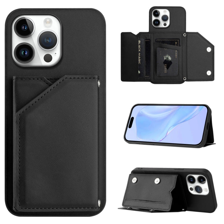 Étui de téléphone à quatre emplacements pour cartes avec dragonne, toucher agréable, pour iPhone 17 Pro Max, pour iPhone 17 Pro, pour iPhone 17, pour iPhone Air, pour iPhone 16 Pro Max, pour iPhone 16 Pro, pour iPhone 16 Plus, pour iPhone 16