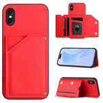 Étui de téléphone à quatre emplacements pour cartes avec dragonne, toucher agréable, pour iPhone 12 mini, pour iPhone 11 Pro Max, pour iPhone 11, pour iPhone 11 Pro, pour iPhone X / XS, pour iPhone XR, pour iPhone XS Max, pour iPhone 7 Plus / 8 Plus