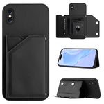 Étui de téléphone à quatre emplacements pour cartes avec dragonne, toucher agréable, pour iPhone 12 mini, pour iPhone 11 Pro Max, pour iPhone 11, pour iPhone 11 Pro, pour iPhone X / XS, pour iPhone XR, pour iPhone XS Max, pour iPhone 7 Plus / 8 Plus
