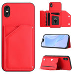 Étui de téléphone à quatre emplacements pour cartes avec dragonne, toucher agréable, pour iPhone 12 mini, pour iPhone 11 Pro Max, pour iPhone 11, pour iPhone 11 Pro, pour iPhone X / XS, pour iPhone XR, pour iPhone XS Max, pour iPhone 7 Plus / 8 Plus