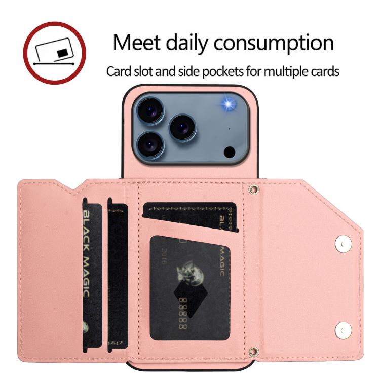 Étui de téléphone à quatre emplacements pour cartes avec dragonne, toucher agréable, pour iPhone 17 Pro Max, pour iPhone 17 Pro, pour iPhone 17, pour iPhone Air, pour iPhone 16 Pro Max, pour iPhone 16 Pro, pour iPhone 16 Plus, pour iPhone 16