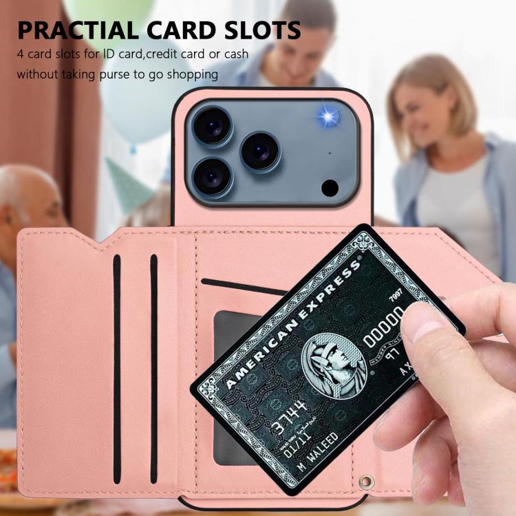 Étui de téléphone à quatre emplacements pour cartes avec dragonne, toucher agréable, pour iPhone 17 Pro Max, pour iPhone 17 Pro, pour iPhone 17, pour iPhone Air, pour iPhone 16 Pro Max, pour iPhone 16 Pro, pour iPhone 16 Plus, pour iPhone 16